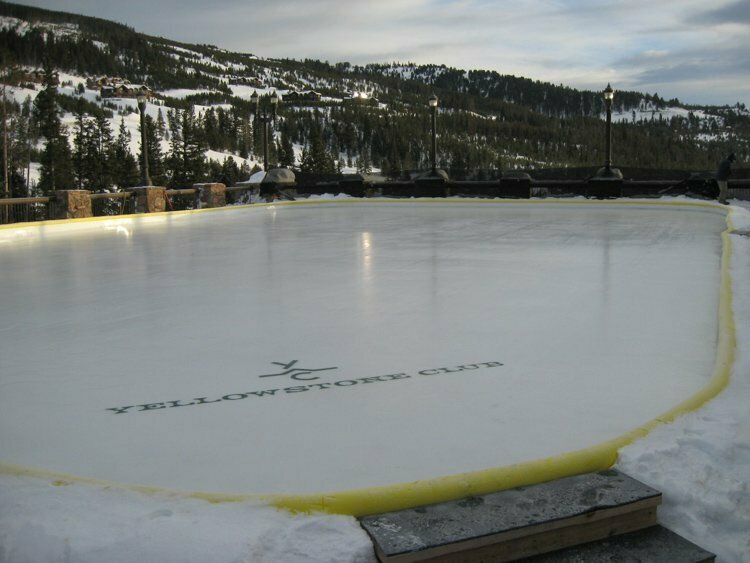 A  large Ice Rink surface  has been smoothed with NiceICe resurfacer.